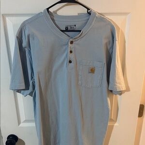 Carhartt Men's Light Blue Button Down Shirt